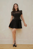 Seraphina Black Pleated Dress