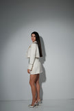 White Claudia Cropped Blazer – Elegant women's jacket by Aisol