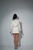 Aisol Claudia Cropped Blazer in White – Stylish women's fashion